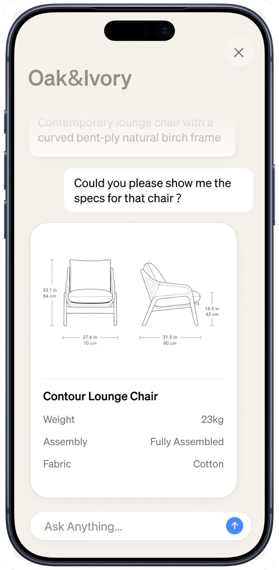 The Assistant SDK running a governed agent inside a native app