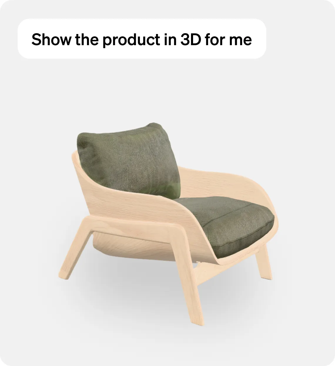 A chair shown in 3D
