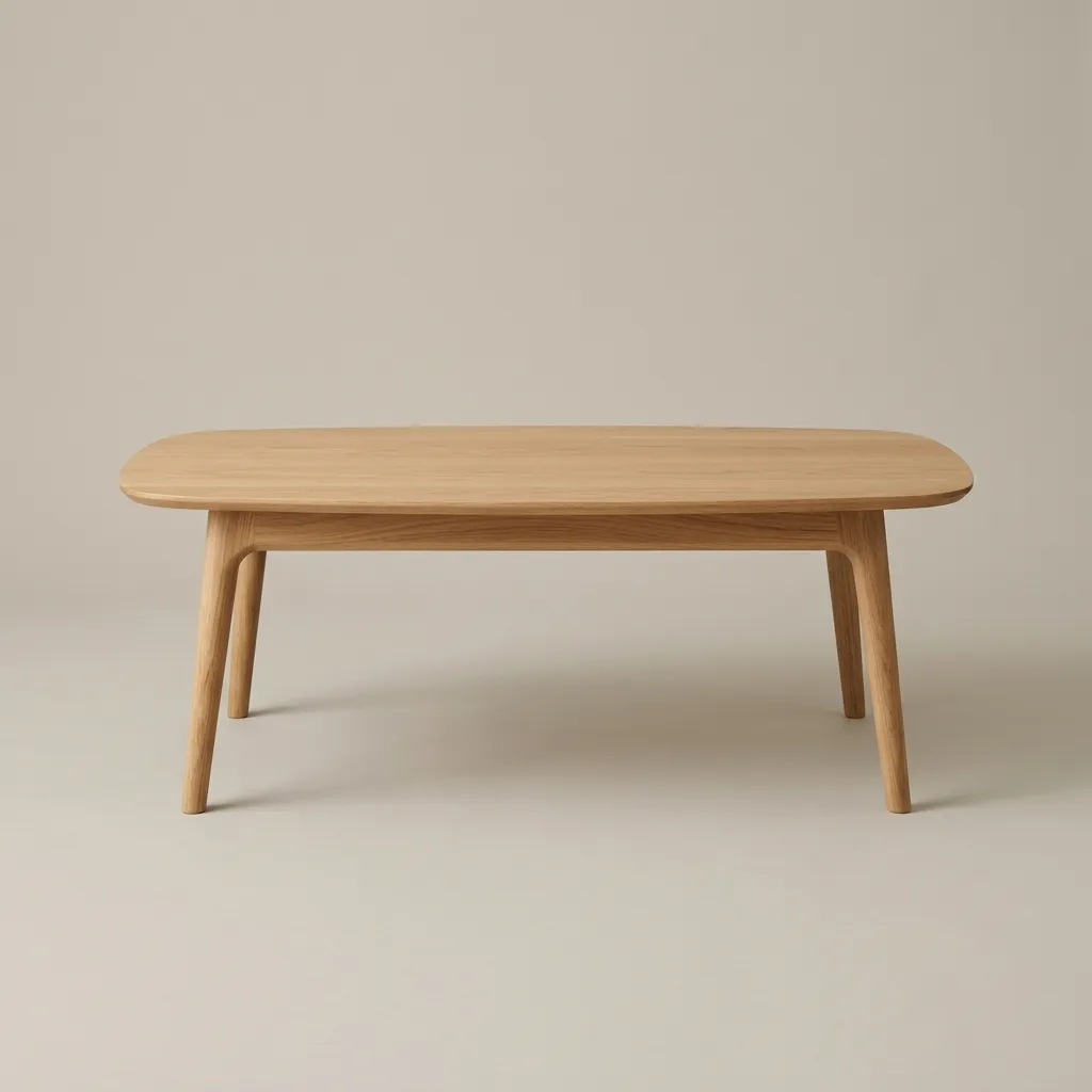 Rounded Oak Table